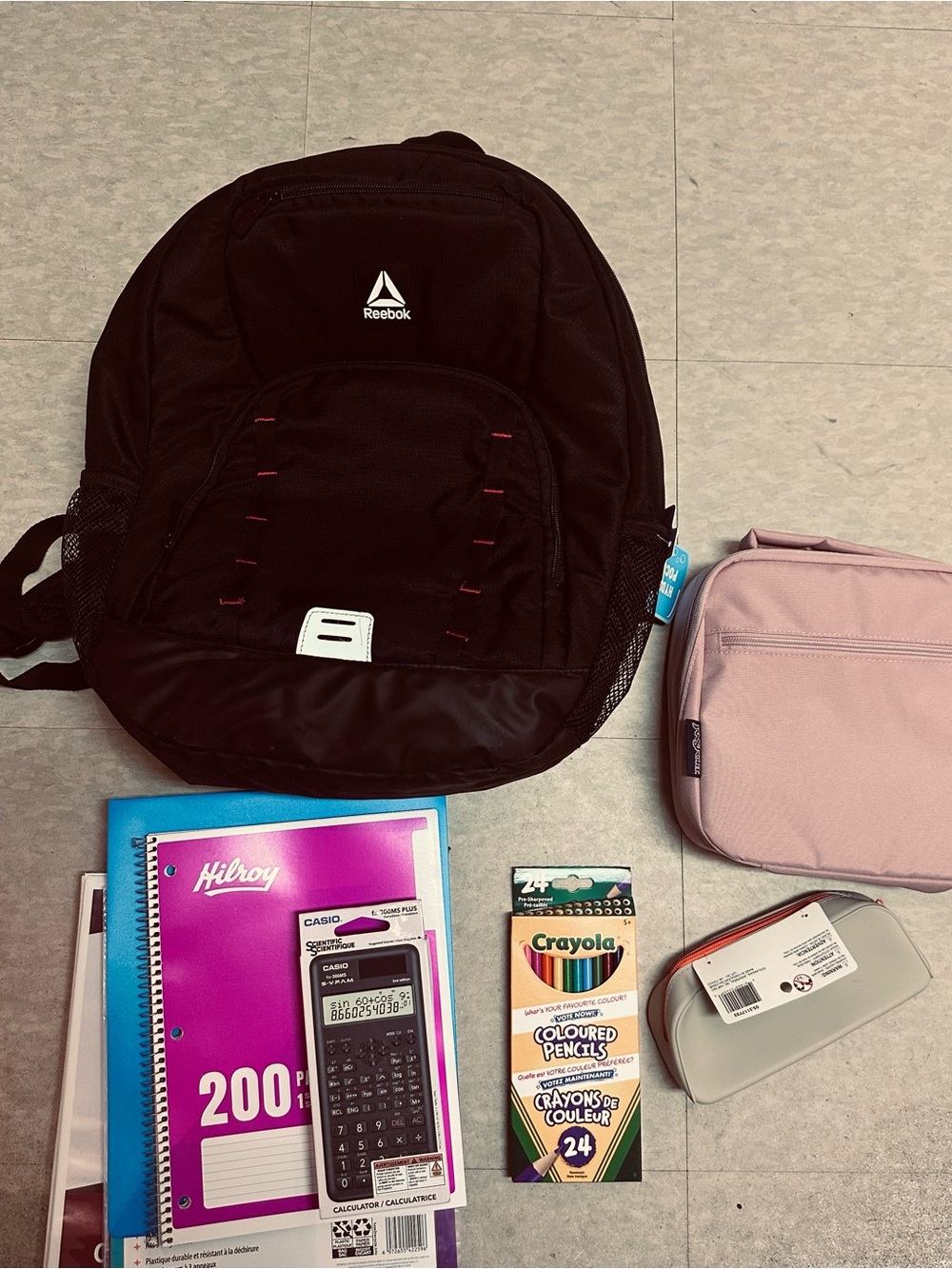 Reebok Backpack back to school bundle